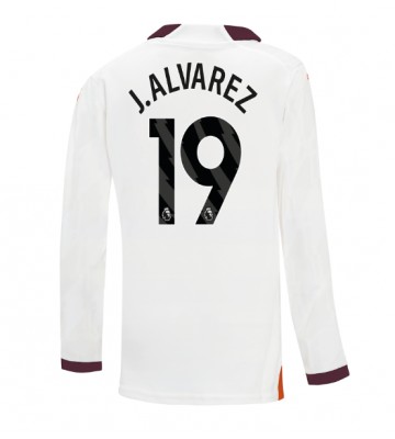 Manchester City Julian Alvarez #19 Udebanetrøje 2023-24 Lange ærmer